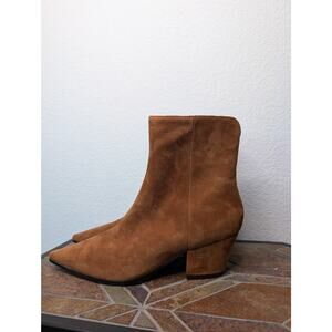 Marc Fisher Mavey Suede Leather Ankle Boots 9M Chic Capsule